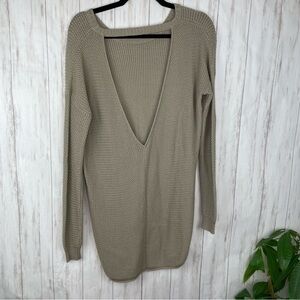 LF Millau open back taupe sweater